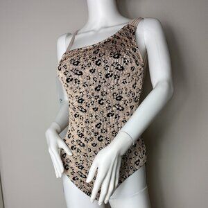 Time & Tru One-Piece Swimsuit Sz Med (8-10) One Shoulder Pinched Stretch Fabric